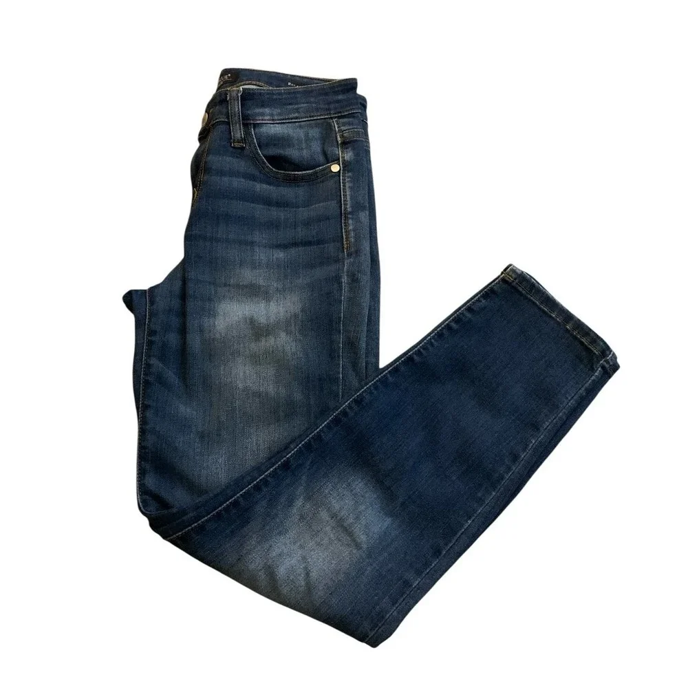 Judy Blue Abbey Straight Leg Jeans 5/27 Dark‎ Wash Mid Rise Stretch Office Mom